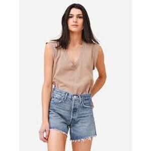 Citizens Of Humanity Tan Short Sleeve Top